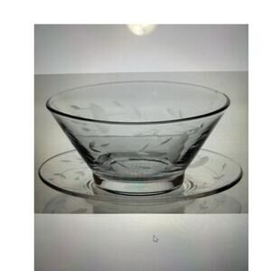 Princess House Mayonnaise/Condiment Bowl and Underplate